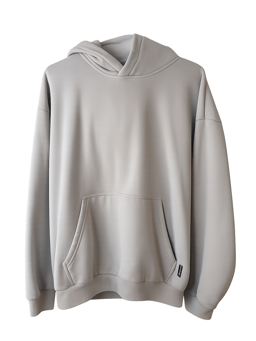 Comfrt Oversized Heavyweight Fleece Hoodie Gray/beige Size Small